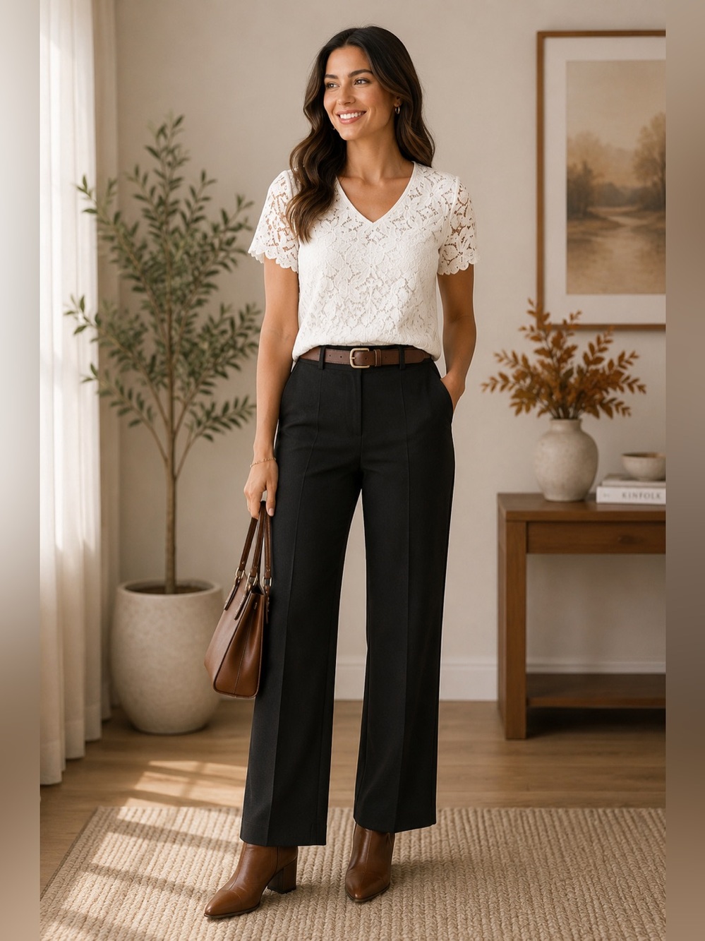 Wallis White Lace Top | Short Sleeve V-Neck | Feminine Summer Blouse